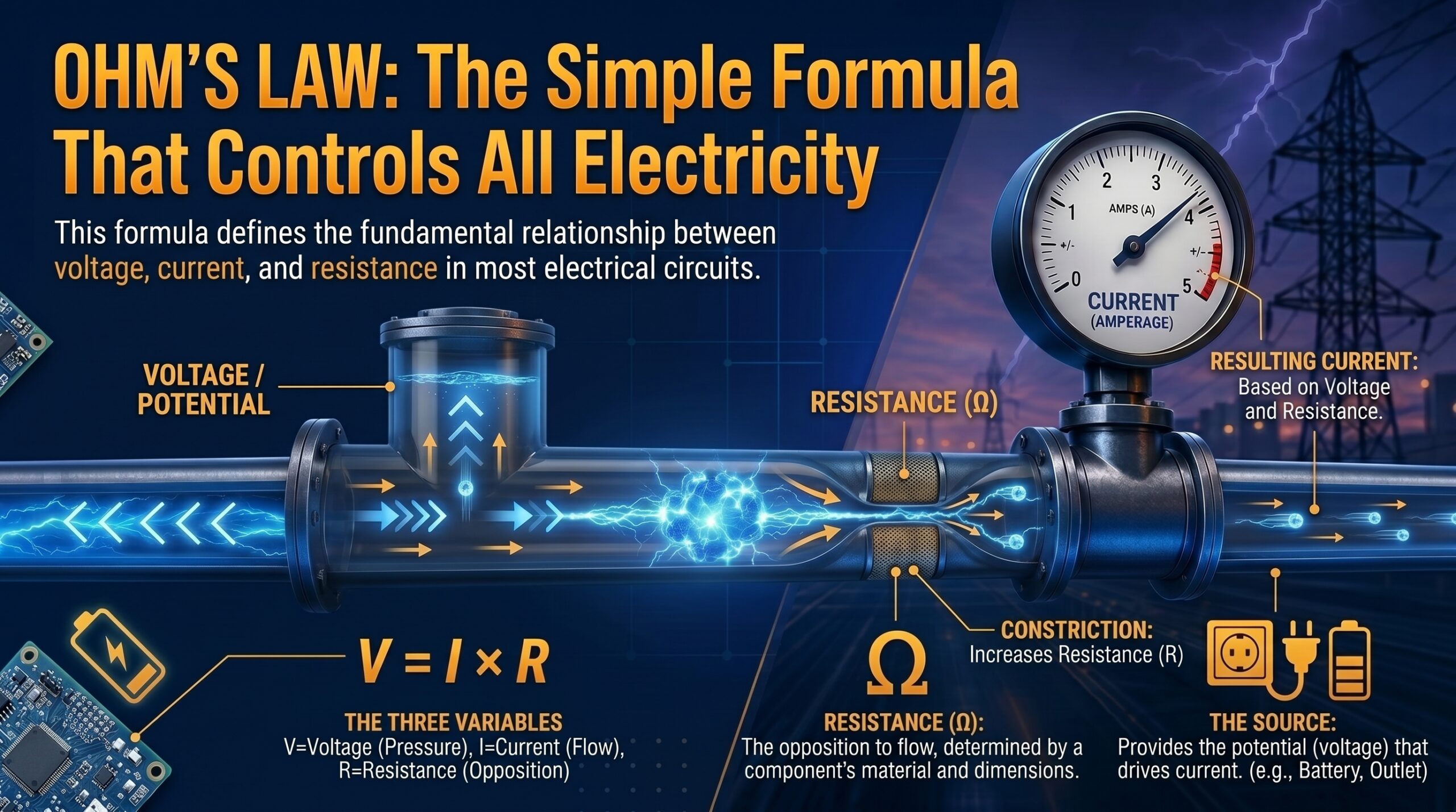 Ohm’s Law: The Simple Formula That Controls All Electricity